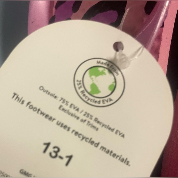 🔴 3/$12 Girls’ Wonder Nation Pink Cheetah Flip Flops! NWT! - Picture 4 of 5